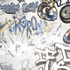 Glazed porcelain floor tile, 120x280 cm, matte gray, rectified, A4H640 City Graffiti White #3