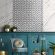 Large-format porcelain tile, 120x280, white marble with black veins, glossy finish, A4H679 Markina White #6