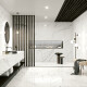 Large-format porcelain tile, 120x280, white marble with black veins, matte finish, A4H680 Markina White #7