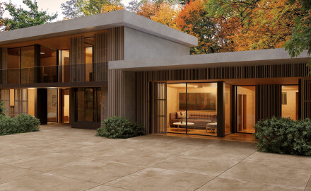 Large-format porcelain tile, 120x280, concrete taupe, matte, A4H758 Louft Taupe