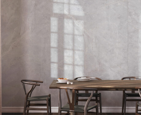 Large-format 120x280 marble-effect porcelain tile with veining, glossy finish, A4H800 Omani Pearl