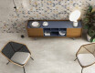 Glazed porcelain floor tile, 60x120 cm, light gray, matte, rectified, A4H83 Iroc White