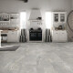 Glazed Porcelain Floor Tile, 60x120 cm, Matte Gray, Rectified, A4H84 Iroc Greige #1