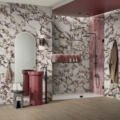 Large-format 120x280 porcelain tile, marble with purple veins, matte finish, A4H844 Calakatta Wiola #4