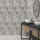 60x120 cm gray wall tile with floral patterns, matte finish, A4H919 Glame #2