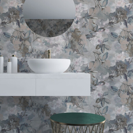 60x120 cm gray wall porcelain tile with floral patterns, matte finish, A4H921 Jam #2