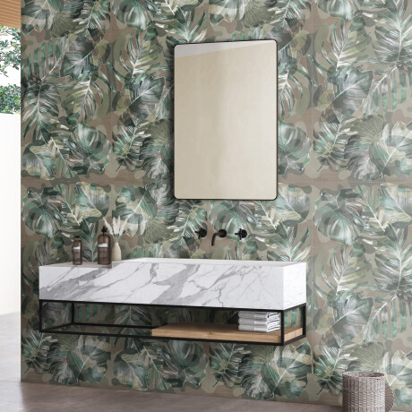 60x120 cm beige wall tile with floral patterns, matte finish, A4H922 Kamu #3