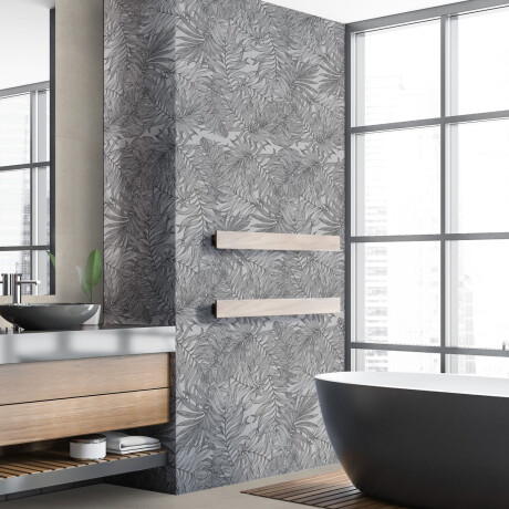 60x120 cm gray wall-mounted porcelain tile with botanical patterns, matte finish, A4H925 Panaria #2