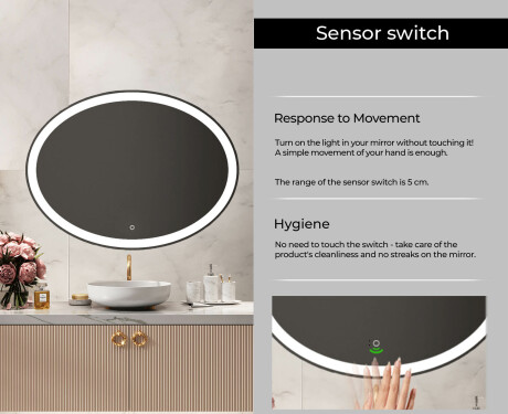 Backlit LED Bathroom Mirror L74 #4