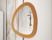 Irregular-shaped mirror with a sleek modern metal frame L290 #4
