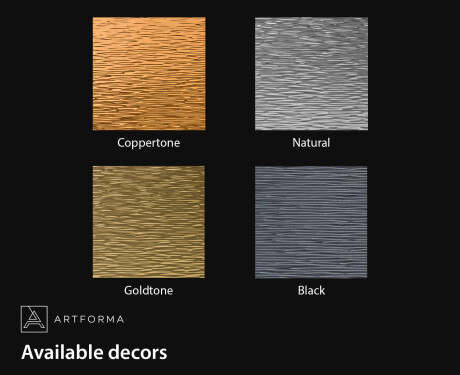 Bathroom mirror with stylish metal accents L289 #2