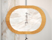 Bathroom mirror with stylish metal accents L289 #5