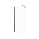 Walk-in cabin transparent glass black profile #6