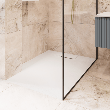 Avero rectangular shower tray 90x110 cm white #1