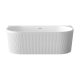 Free-standing Glamour 170 cm fluted panelled bathtub, complete with siphon and plug/drain in white #4