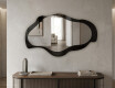 Irregular LED bathroom mirror - Veloura - flowing shape