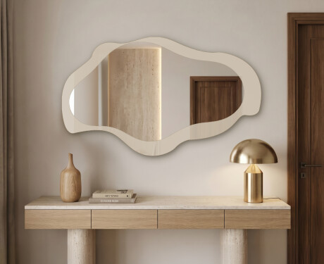 Irregular LED bathroom mirror - Veloura - flowing shape #3