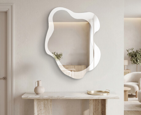 Organic irregular LED bathroom mirror - Alméa - balanced design #2