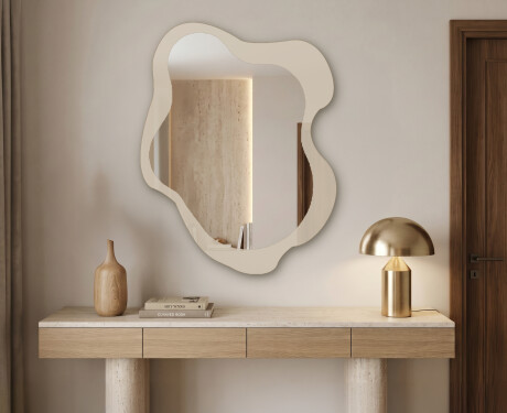 Organic irregular LED bathroom mirror - Alméa - balanced design #3