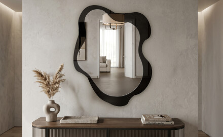 Organic irregular LED bathroom mirror - Alméa - balanced design