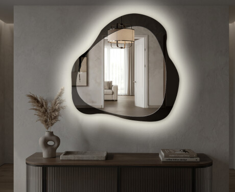 Minimalist bathroom mirror – Élya – teardrop shape #4