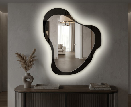Organic irregular LED bathroom mirror - Silvaré - sleek silhouette #4