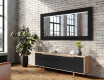 Oak wooden illuminated mirror with rectangular frame and LED Light L225 #9
