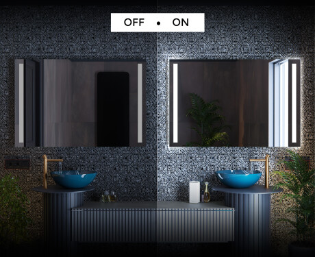 Bathroom Mirror LED Lighted Rectangular L02 #3