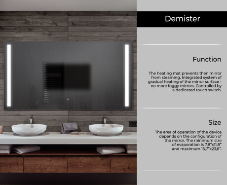 Bathroom Mirror LED Lighted Rectangular L02 #6