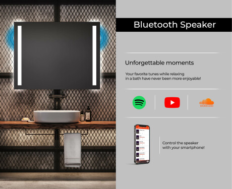 Bathroom Mirror LED Lighted Rectangular L02 #6