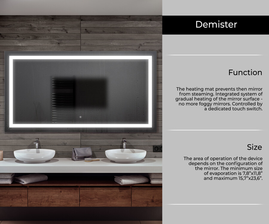 Artforma PremiumLine Illuminated Bathroom LED Lighted Mirror L15