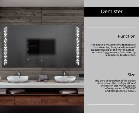 PremiumLine Illuminated Bathroom LED Lighted Mirror L38 #6