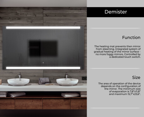 PremiumLine Illuminated Bathroom LED Lighted Mirror L47 #6