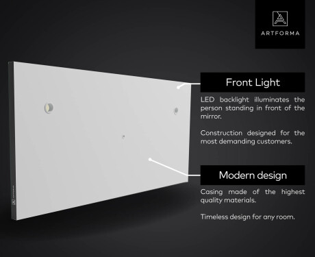 PremiumLine Illuminated Bathroom LED Lighted Mirror L55 #2