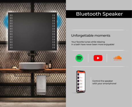 PremiumLine Illuminated Bathroom LED Lighted Mirror L55 #6