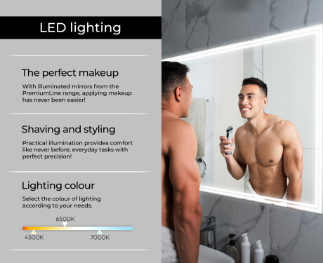 PremiumLine Illuminated Bathroom LED Lighted Mirror L57 #5