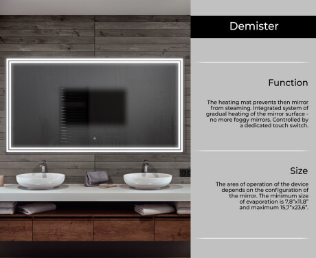 PremiumLine Illuminated Bathroom LED Lighted Mirror L57 #6