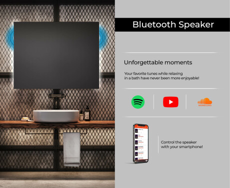 Designer Backlit LED Bathroom Mirror L62 #5