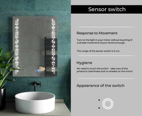 PremiumLine Illuminated Bathroom LED Lighted Mirror L65 #7