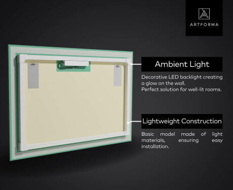 PremiumLine Illuminated Bathroom LED Lighted Mirror L75 #2