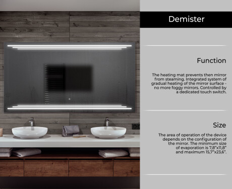 PremiumLine Illuminated Bathroom LED Lighted Mirror L75 #6