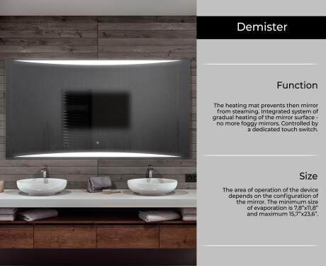 Bathroom mirror with integrated magnifying on sale