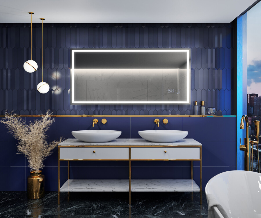 Artforma - Espejo de baño con luz LED incorporada L49