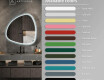 Irregular LED mirror with a high-gloss lacquered MDF frame L308 #3