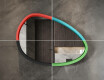 Asymmetrical LED mirror with a lacquered MDF frame L310 #6