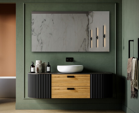 Rectangular wall hanging mirror L197