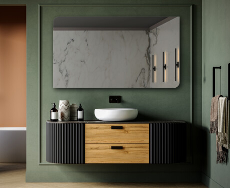 Rounded wall hanging mirror L201