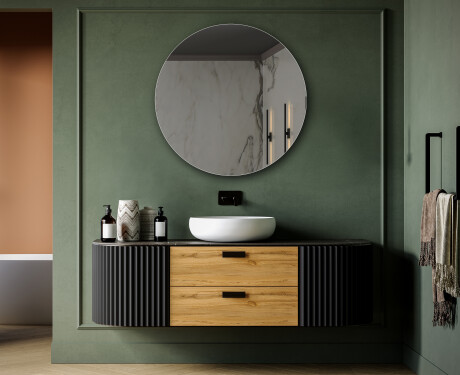 Round wall hanging mirror L203