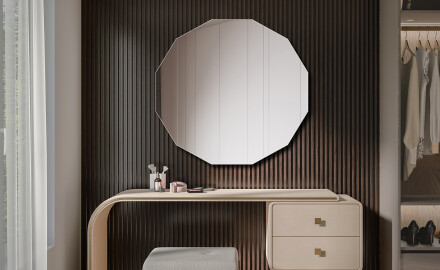 Round wall hanging mirror L204