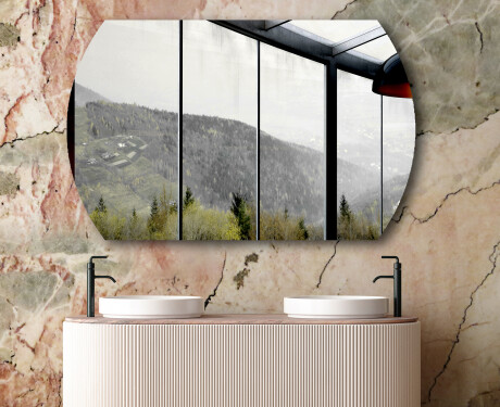 Rounded wall hanging mirror L205 #6